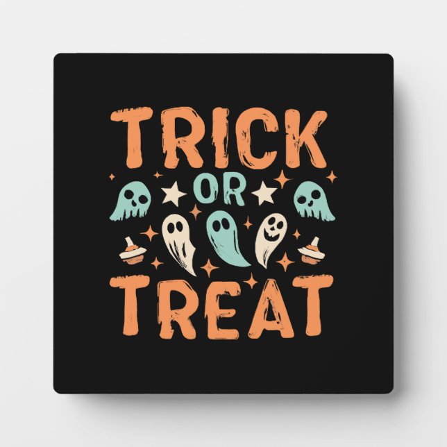 Halloween Trick oder Treat Fotoplatte (Vorderseite)