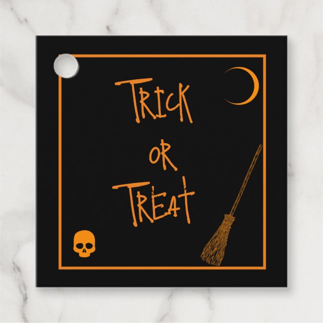 Halloween Trick oder Treat Geschenkanhänger (Vorderseite)