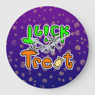 Halloween Trick oder Treat Große Wanduhr