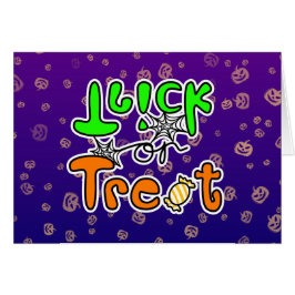 Halloween Trick oder Treat Grußkarte