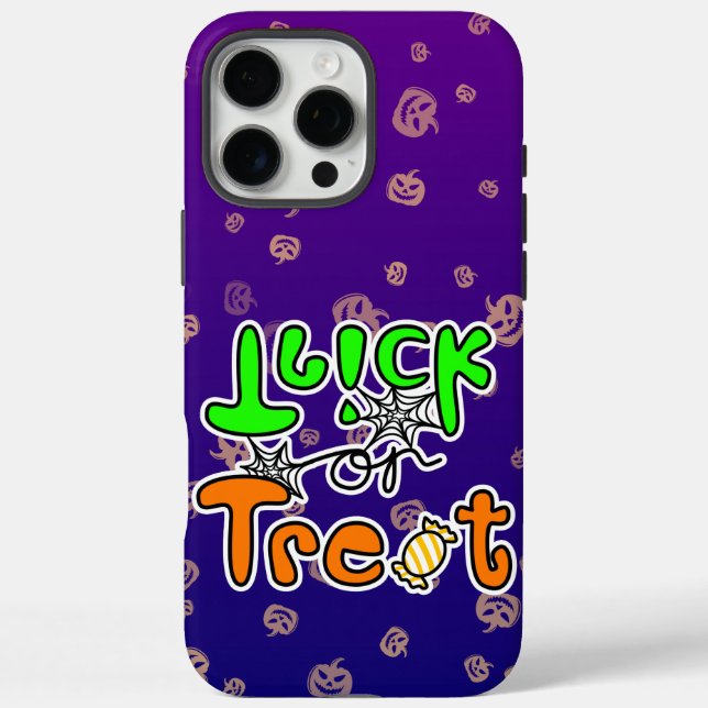 Halloween Trick oder Treat iPhone 16 Pro Max Hülle (Rückseite)