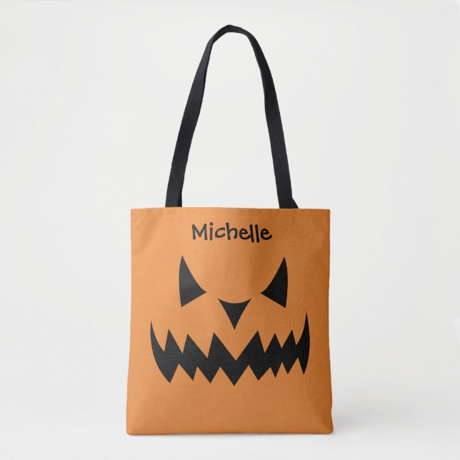 Halloween Trick oder Treat Jack O' Lantern Flederm Tasche (Vorderseite)