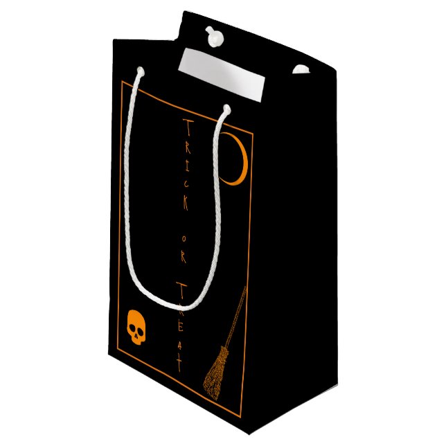 Halloween Trick oder Treat Kleine Geschenktüte (Vorderseite Schrägansicht)
