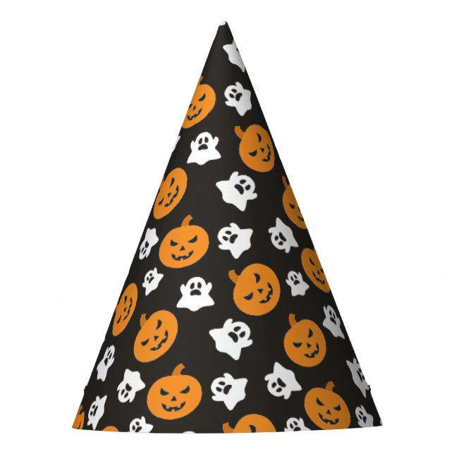 Halloween Trick oder Treat Niedliche Geister & Pum Partyhütchen (Vorderseite)