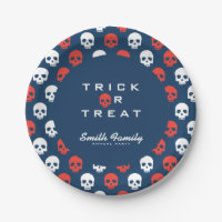 Halloween Trick oder Treat Niedliche Schädel.