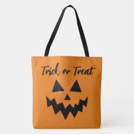 Halloween Trick oder Treat Orange Pumpkin Face Tasche