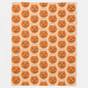 Halloween Trick oder Treat Orange Pumpkin Print Fleecedecke