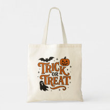 Halloween Trick oder Treat Orange Typografy Ghost