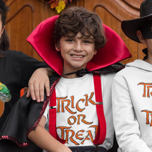 Halloween Trick oder Treat Orange Typografy Kids' T-Shirt