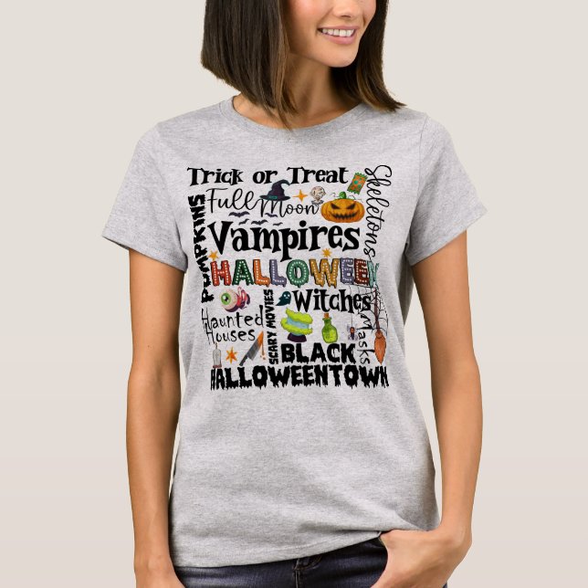 Halloween Trick oder Treat para Catrachas T-Shirt (Vorderseite)