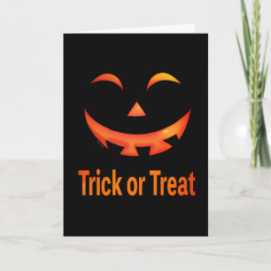 Halloween Trick oder Treat Pumpkin Face Karte
