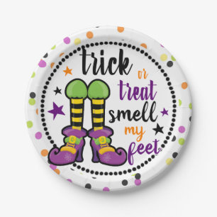 Halloween Trick oder Treat Riech mein Feet Party Pappteller