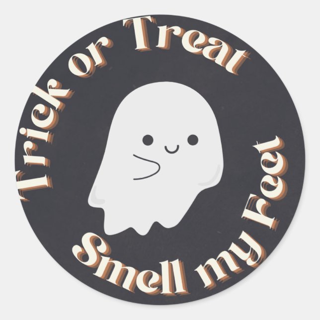 Halloween Trick oder Treat Runder Aufkleber (Vorderseite)
