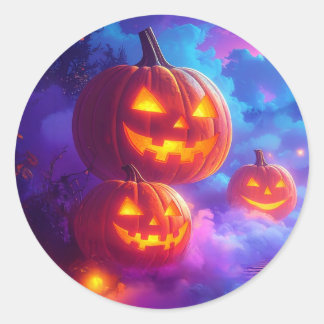Halloween Trick oder Treat Runder Aufkleber