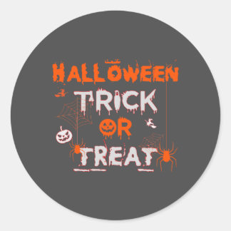 Halloween Trick oder Treat Runder Aufkleber