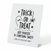 Halloween Trick oder Treat Süßigkeiten signieren