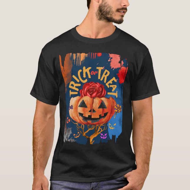 Halloween Trick oder Treat T-Shirt (Vorderseite)
