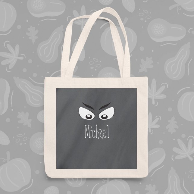 Halloween Trick oder Treat Whimsical Spooky Ghost Tragetasche (Whimsical Halloween ghost trick or treat tote bag with cute spooky design.)