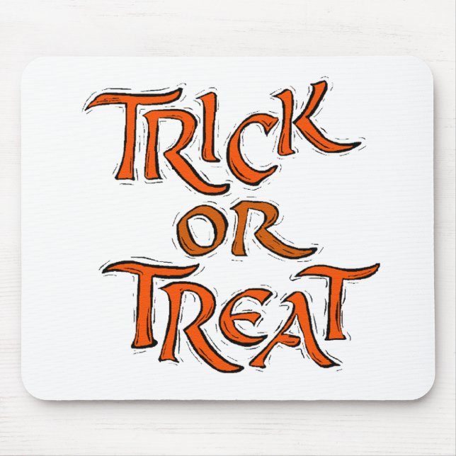 Halloween Trick oder Treat Words Mousepad (Vorne)