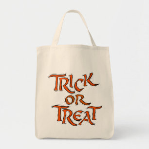 Halloween Trick oder Treat Words Tragetasche