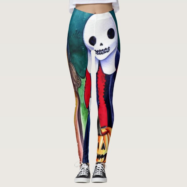 Halloween Trick oder Treaters Leggings (Vorderseite)