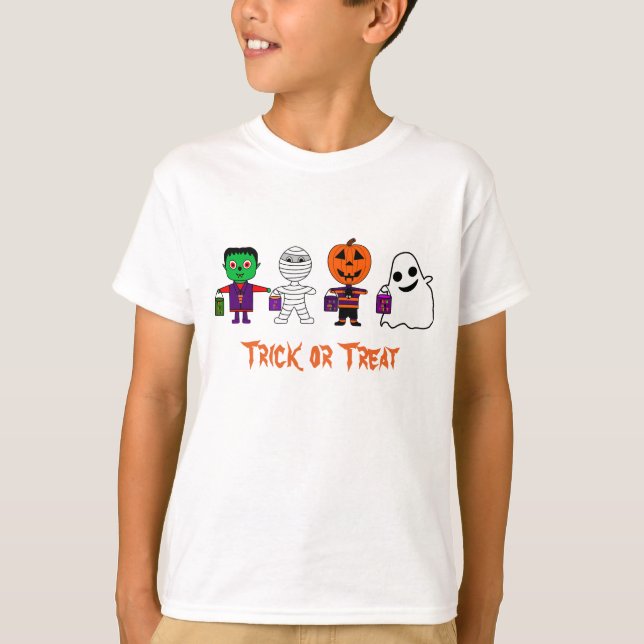 Halloween Trick oder Treaters T - Shirt (Vorderseite)