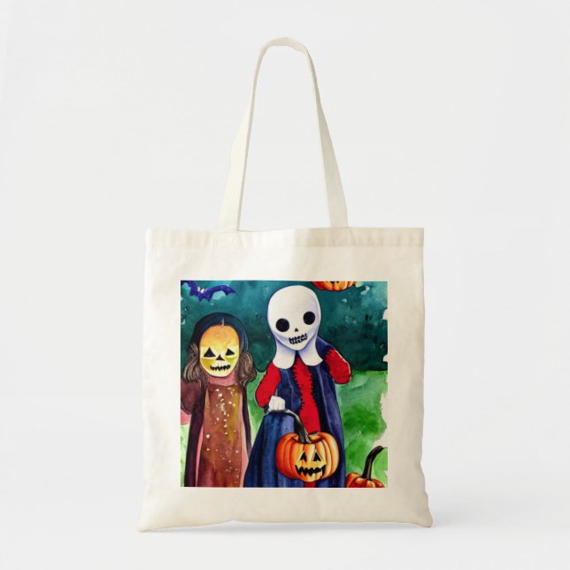 Halloween Trick oder Treaters Tote Bag Tragetasche (Vorne)