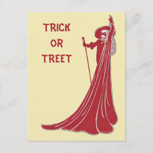 Halloween, Trick oder Tree, Text bearbeiten Postkarte