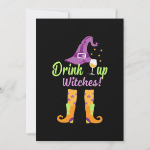 Halloween Trink Auf Hexen Geburtstag Einladung