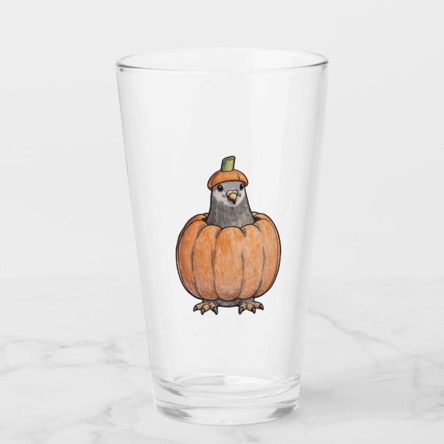 Halloween Trinkglas Taube  Glas (Vorderseite)