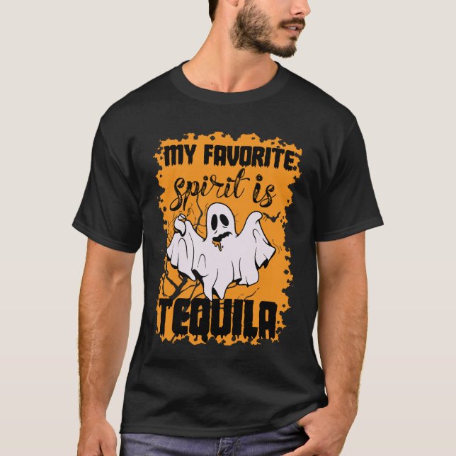 Halloween trinkt Lieblings-Tequila T-Shirt (Vorderseite)