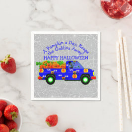 Halloween Truck Pumpkin Day Behalte Goblins weg Serviette