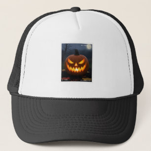 Halloween Trucker Hat, spukhafter Kürbis Truckerkappe