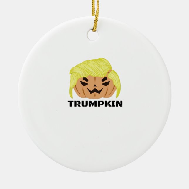 Halloween Trumpkin Classic Keramik Ornament (Vorne)
