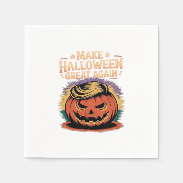 Halloween Trumpkin Design Serviette (Vorderseite)