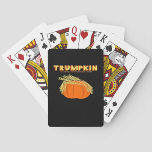 Halloween Trumpkin Donald Funny Pumpkin Make Hallo Spielkarten