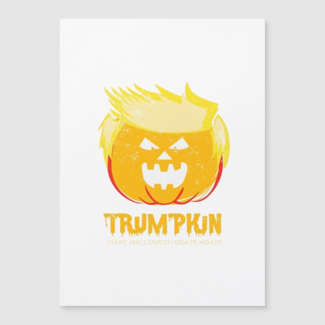Halloween Trumpkin Funny Magnetkarte (Vorderseite)