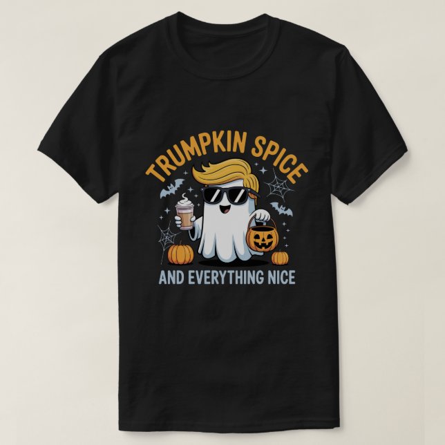 Halloween Trumpkin Gewürz und alles Eis T-Shirt (Design vorne)