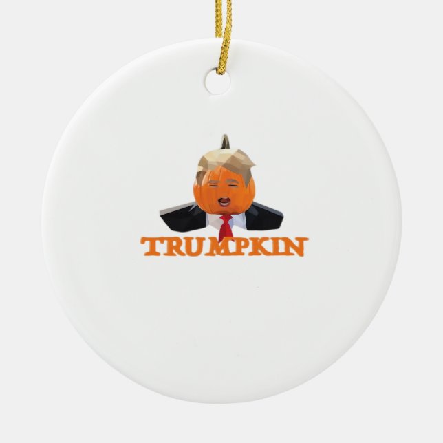 Halloween Trumpkin Keramik Ornament (Vorne)