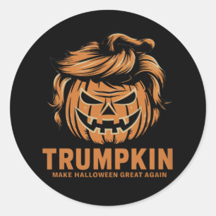 Halloween Trumpkin macht Halloween erneut großarti Runder Aufkleber