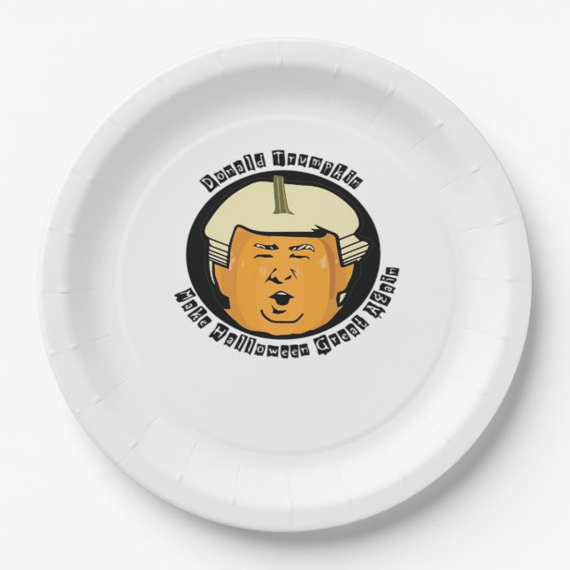 Halloween Trumpkin Pumpkin Classic Pappteller (Vorderseite)