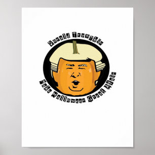 Halloween Trumpkin Pumpkin Classic Poster