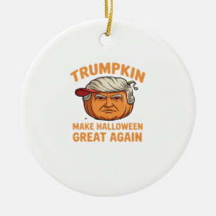 Halloween Trumpkin - Spooky Parody-Zitat für Hallo Keramik Ornament