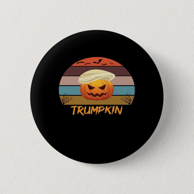 Halloween Trumpkin Vintag Button (Vorderseite)