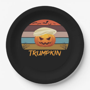 Halloween Trumpkin Vintag Pappteller