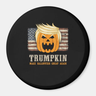 Halloween Trumpkin Vintage Fahne Magnet