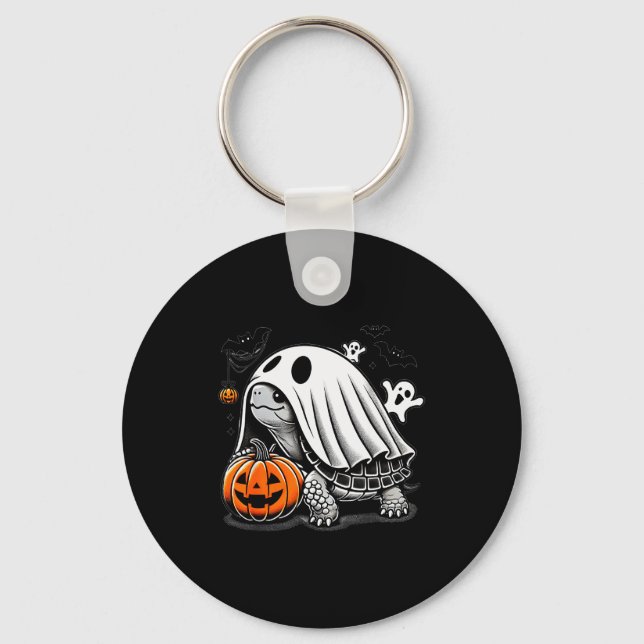 Halloween Turtle Ghost Pumpkin Costume Terran Tort Schlüsselanhänger (Vorderseite)