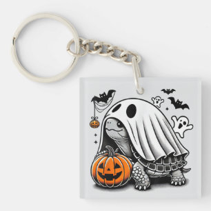Halloween Turtle Ghost Pumpkin Terrapin Tortoise Schlüsselanhänger