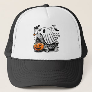 Halloween Turtle Ghost Pumpkin Terrapin Tortoise Truckerkappe