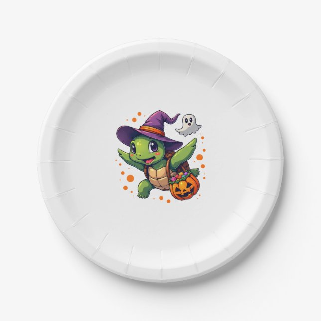 Halloween Turtle Tortoise Kostüme Männer Frauen Ki Pappteller (Vorderseite)